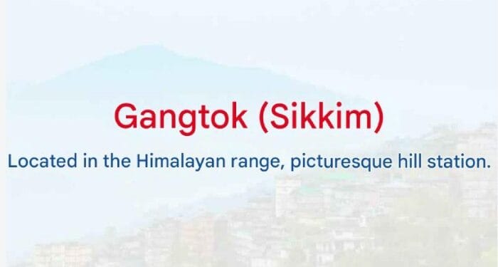 Gangtok Sikkim Located in the Himalayan range