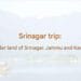 Srinagar is the summer capital of the Union Territory of Jammu and Kashmir in India