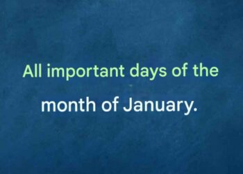 All Important Days in the Month of January