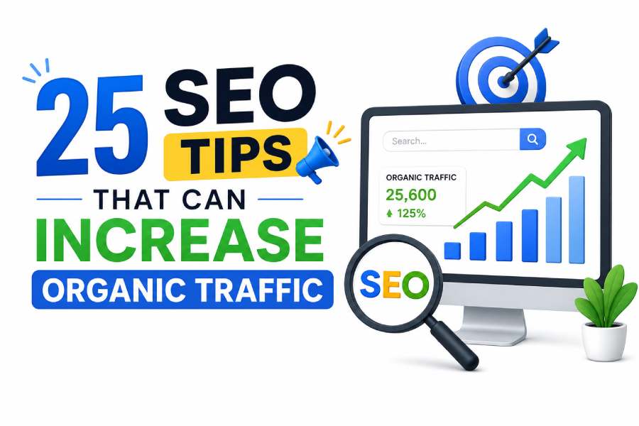 25 practical SEO tips to improve search engine rankings and drive more organic traffic to your website with this complete guide