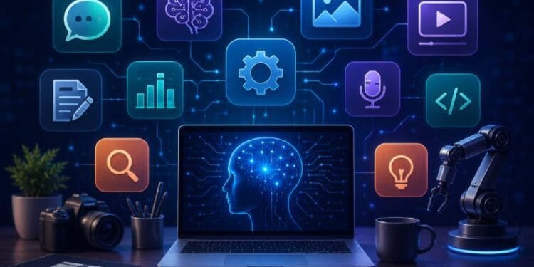 Best AI tools in 2026 for productivity, content creation, coding, design, and automation