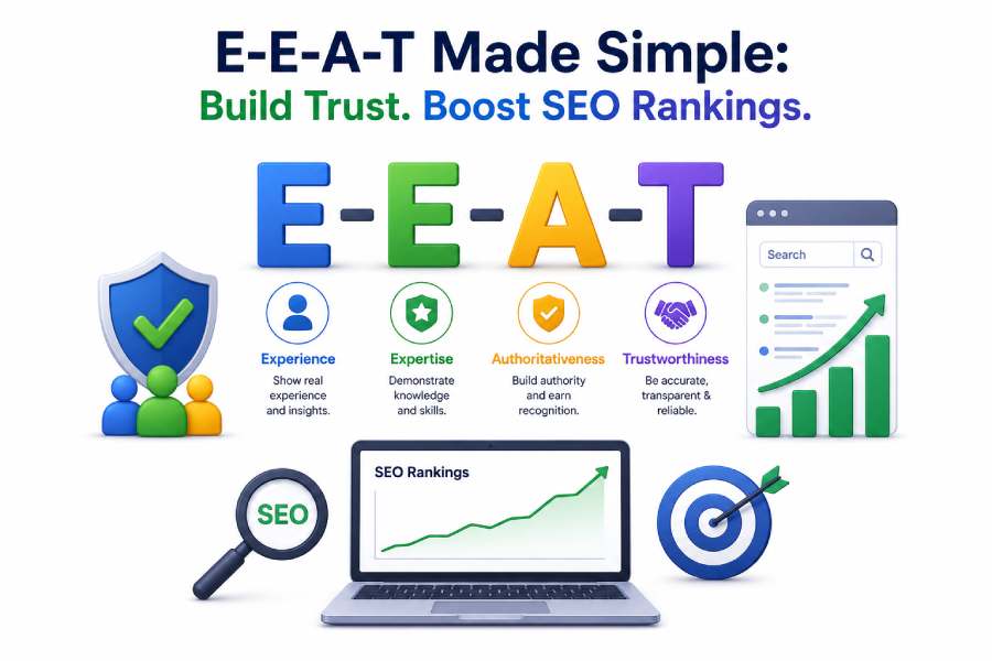 E-E-A-T explained with strategies to build trust, demonstrate expertise, and improve SEO rankings in Google Search.