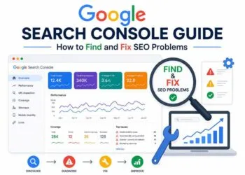 Google Search Console guide showing how to identify and fix SEO problems, monitor website performance, improve indexing, and increase search visibility