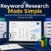 SEO keyword research process using free and paid tools to discover search terms, analyze competition, and improve website rankings