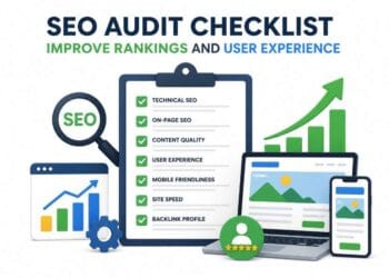 SEO audit checklist for improving website rankings and user experience by analyzing technical SEO, on-page SEO, and site performance issues.