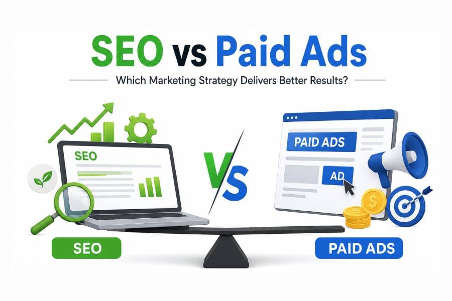Compare SEO and paid ads to understand which digital marketing strategy delivers better traffic, leads, conversions, and long-term business growth