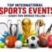 The world's most popular international sports events, including football, cricket, tennis, basketball, golf, and major championship trophies