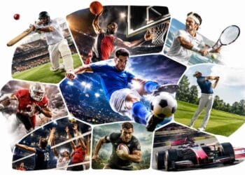 A collage showcasing the world's most popular sports ranked by global fan following