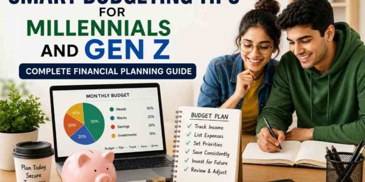 Smart budgeting and financial planning guide for Millennials and Gen Z with savings, budgeting, and money management concepts