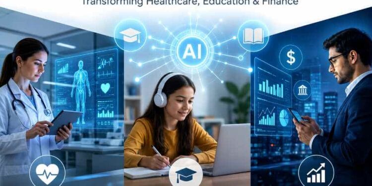 Smart technologies transforming healthcare, education, and finance