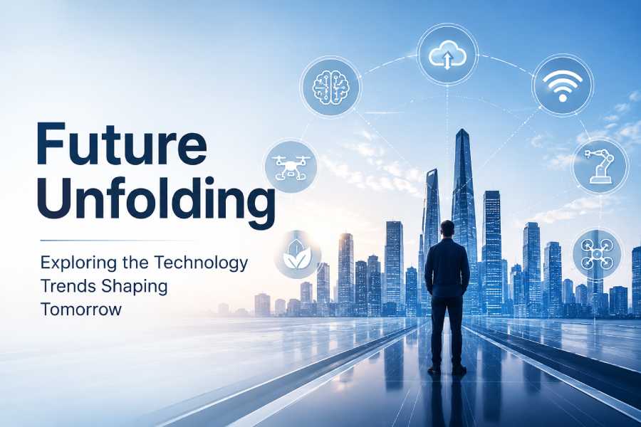 Modern technology trends shaping the future with AI, robotics, cloud computing, and smart innovation