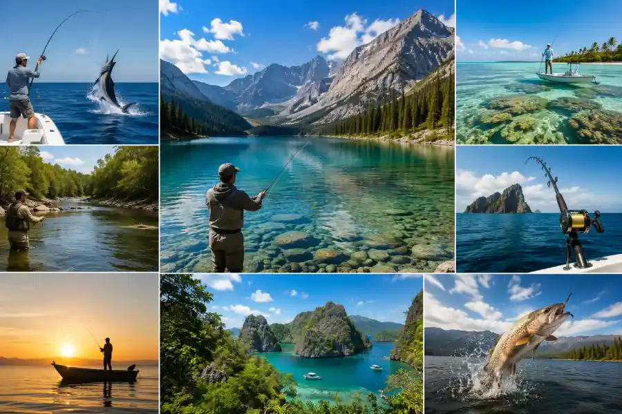 Best fishing spots in the world with beautiful fishing destinations and scenic waters