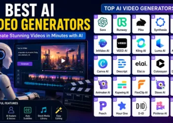 Comprehensive visual comparison of the best AI video generators, showing tools for text-to-video, AI avatars, and video editing