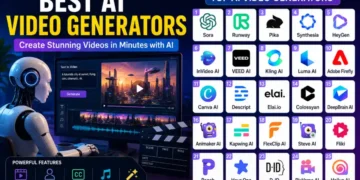 Comprehensive visual comparison of the best AI video generators, showing tools for text-to-video, AI avatars, and video editing