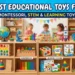 Educational toys for kids including Montessori and STEM toys