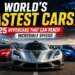 A high-performance automotive scene featuring some of the world's fastest hypercars, representing extreme speed, advanced aerodynamics and cutting-edge automotive engineering