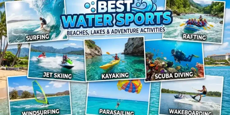 Adventurers enjoying premier water sports across America's scenic waterways